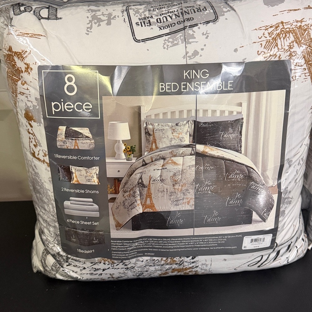King Bed Set Paris Theme